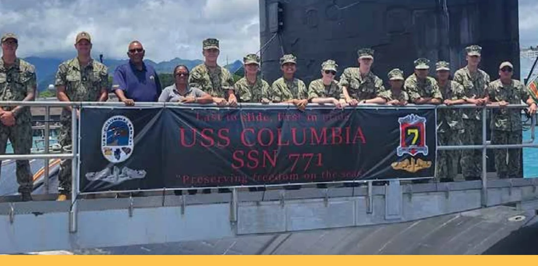 Sea Cadets touring an active U.S. Navy submarine during Submarine Seminar training